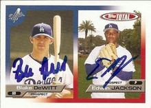 Blake DeWitt Edwin Jackson Signed 2005 Topps Total Card