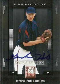 Graham Hicks Signed 2008 Donruss Elite Card Nationals