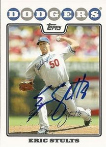 Eric Stults Signed Los Angeles Dodgers 2008 Topps Card