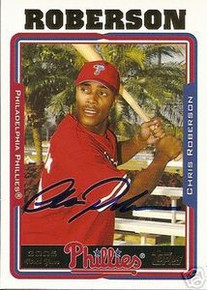 Chris Roberson Signed Phillies 2005 Topps Rookie Card