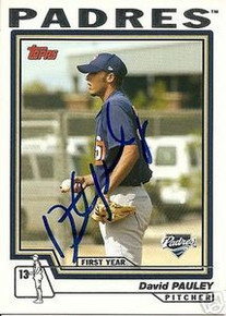 Boston Red Sox David Pauley Signed 04 Topps Rookie Card