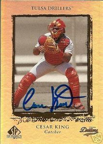 Cesar King Autographed Texas Rangers 1999 UD SP Card