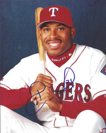 Ruben Mateo Autographed Texas Rangers Studio 8x10 Photo