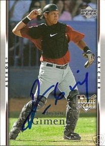 Hector Gimenez Autographed Houston Astros 2007 UD Card