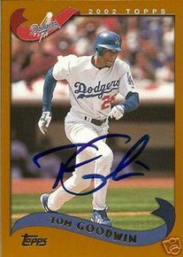 Tom Goodwin Signed Los Angeles Dodgers 2002 Topps Card