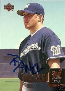 Brad Nelson Signed Milwaukee Brewers 01 UD Rookie Card