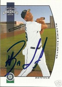 Wladimir Balentien Signed Mariners 2005 Team Heroes Card