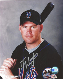 Ty Wigginton Autographed New York Mets Studio 8x10 Photo