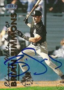 Brian Simmons Signed Chicago White Sox 1999 Fleer Card