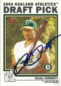 Richie Robnett Signed Oakland A's 04 Topps Rookie Card