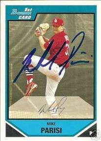 Chicago Cubs Mike Parisi Signed 2007 Bowman Rookie Card