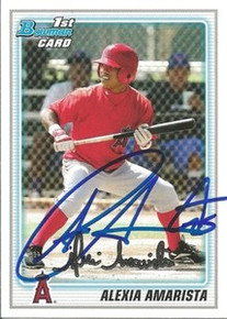 Alexia Amarista Signed Los Angeles Angels 2010 Bowman Rookie Card