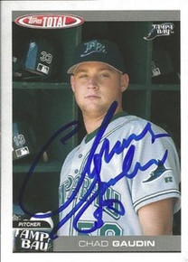 Chad Gaudin Signed Tampa Bay Rays 2004 Topps Total Card
