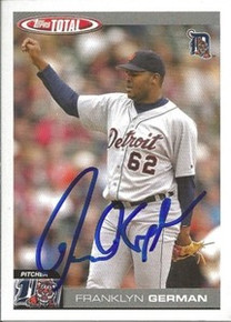 Franklyn German Signed Tigers 2004 Topps Total Card