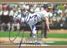 Chad Gaudin Signed Oakland A's 07 UD First Edition Card