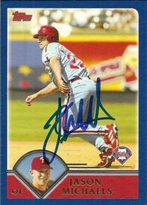 Jason Michaels Signed Phillies 2003 Topps Card