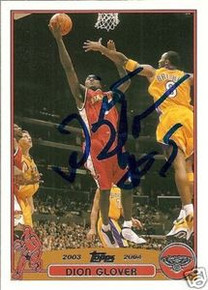 Dion Glover Signed Atlanta Hawks 2003-2004 Topps Card