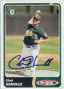 Chad Harville Signed Oakland A's 2003 Topps Total Card