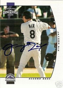 Chicago White Sox Jayson Nix Signed 05 Team Heroes Card