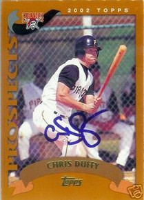 Chris Duffy Signed Pittsburgh Pirates 2002 Topps Card