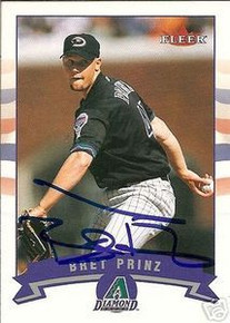 Bret Prinz Signed Arizona Diamondbacks 2002 Fleer Card