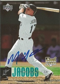 Mike Jacobs Signed Florida Marlins 2006 UD Rookie Card