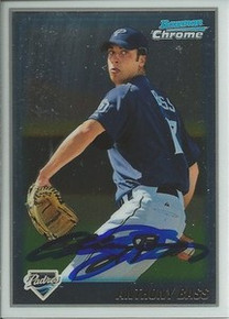 Anthony Bass Signed Padres 2010 Bowman Chrome Card