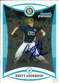 Bryan Anderson Signed Cardinals 2008 Bowman Chrome Card