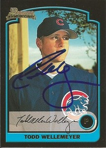 Todd Wellemeyer Signed Cubs 2003 Bowman Rookie Card