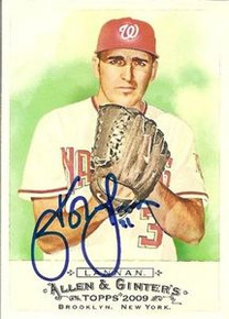 John Lannan Signed Nationals 2009 Allen Ginter Card