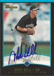 Mike Bell Signed Colorado Rockies 2001 Bowman Card