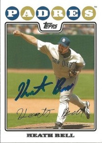 Heath Bell Signed San Diego Padres 2008 Topps Card