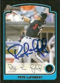 Pete LaForest Signed Tampa Rays 2003 Bowman Rookie Card