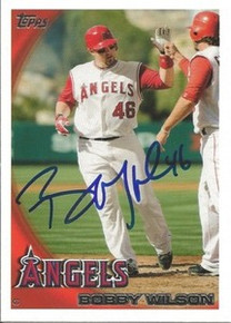 Bobby Wilson Signed Los Angeles Angels 2010 Topps Card