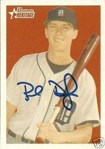 Brent Dlugach Signed Tigers 2006 Bowman Heritage Card