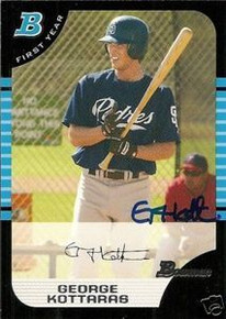 Brewers George Kottaras Signed 2005 Bowman Rookie Card