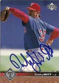 Bobby Witt Signed Texas Rangers 1997 Upper Deck Card