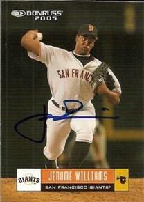 Jerome Williams Signed Giants 2005 Donruss Card
