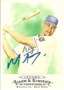 Mike Jacobs Signed Royals 2009 Allen Ginter Card