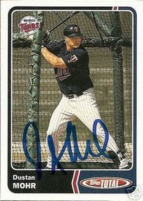 Dustan Mohr Signed Minnesota Twins 03 Topps Total Card