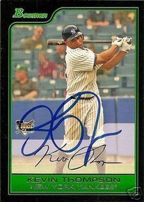 Kevin Thompson Signed Yankees 2006 Bowman Rookie Card