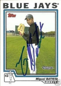 Miguel Batista Signed Toronto Blue Jays 2004 Topps Card