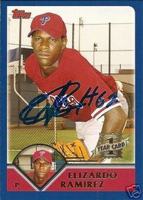 Elizardo Ramirez Signed Phillies 2003 Topps Rookie Card