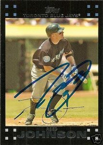 Chicago Cubs Reed Johnson Signed 2007 Topps Card