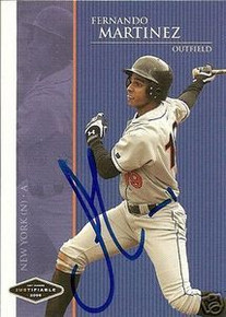 Fernando Martinez Signed Justifiable Card New York Mets
