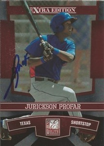 Jurickson Profar Signed 2010 Donruss Elite Card Texas Rangers