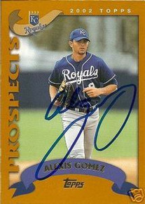 Alexis Gomez Signed Kansas City Royals 2002 Topps Card