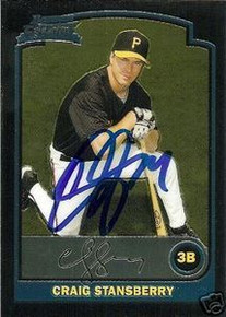 Padres Craig Stansberry Signed 2003 Bowman Rookie Card