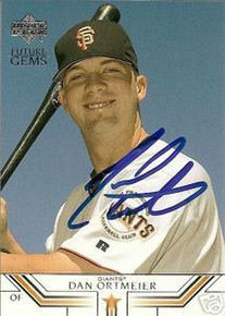 Dan Ortmeier Signed Giants 2002 Upper Deck Rookie Card