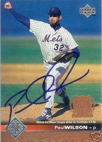 Paul Wilson Signed New York Mets 1997 Upper Deck Card